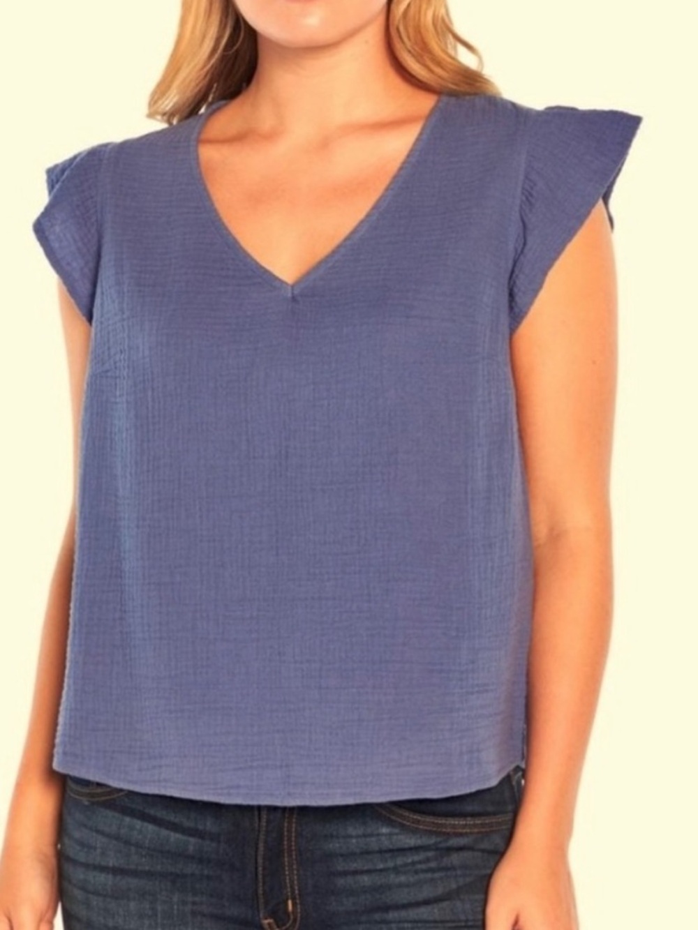 Three Dots Ladies Gauze Top
Periwinkle Small